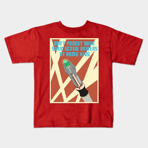 Sonic Screwdriver Ad Kids T-Shirt by itamaros12
